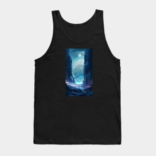 Frozen Wonderland Landscape Oil Painting Tank Top